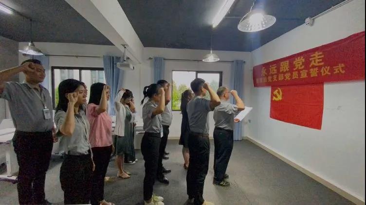 新視線黨支部開展預備黨員入黨宣誓暨全體黨員重溫入黨誓詞主題黨